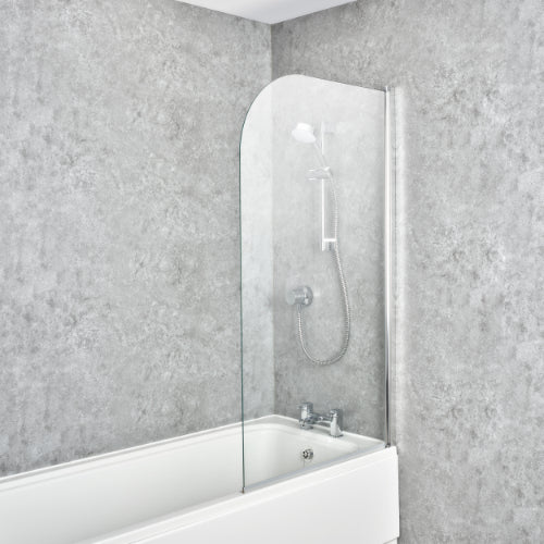 Mira Elevate Hinge Bath Screen Curved 800