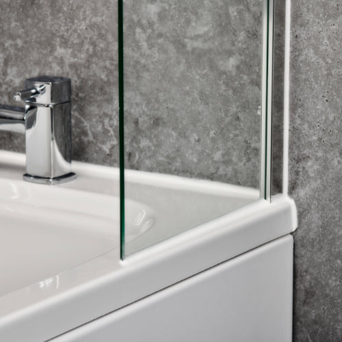 Mira Elevate Static Bath Screen Square 300