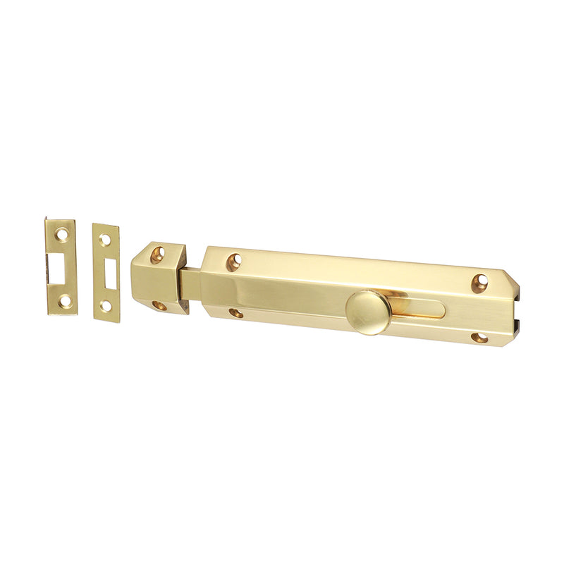 TIMCO Architectural Flat Section Bolt Polished Brass