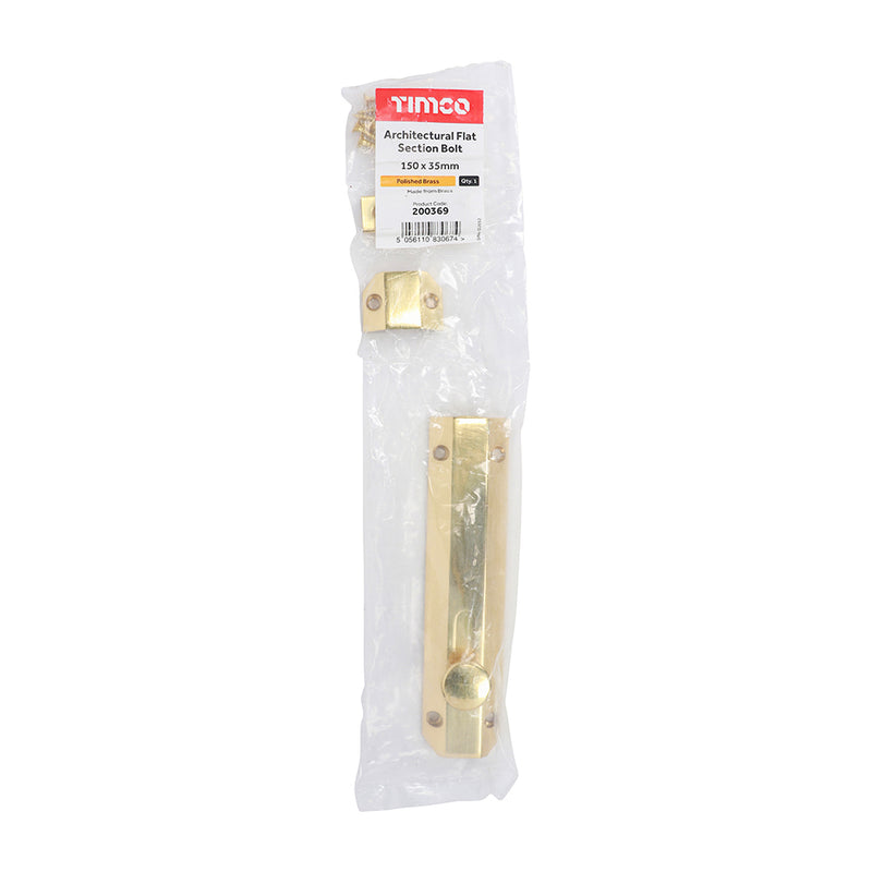 TIMCO Architectural Flat Section Bolt x 35mm
