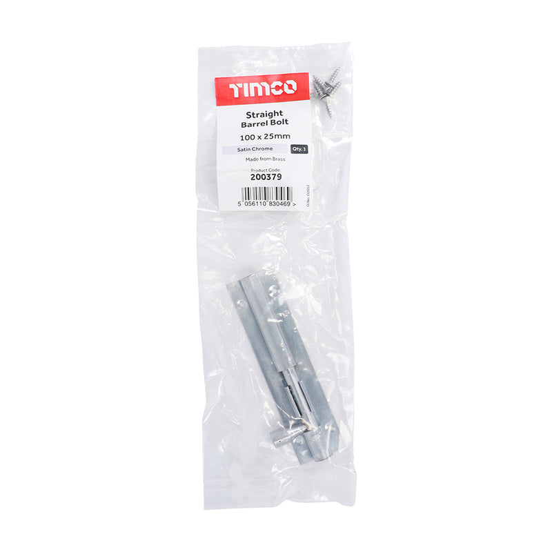 TIMCO Straight Barrel Bolt x 25mm