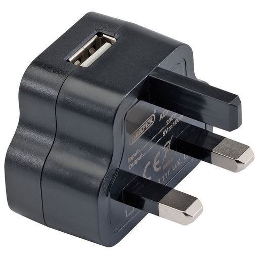 Draper 93038 230V USB Charger, 1 Amp