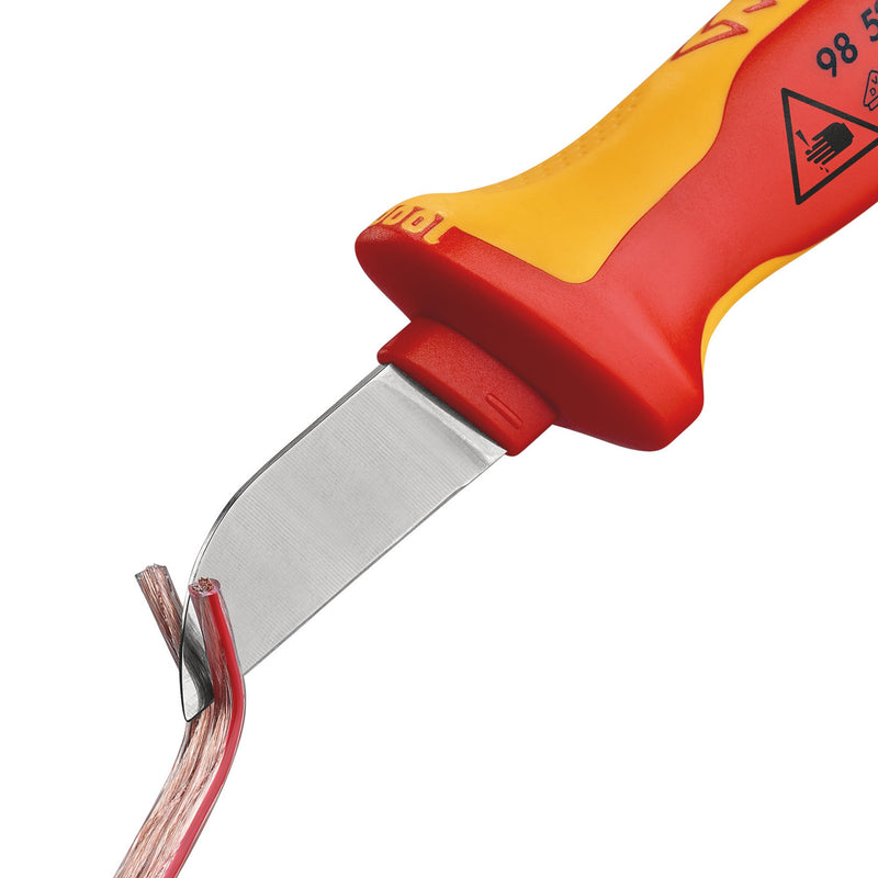 Draper 21489 KNIPEX 98 52 VDE Cable Knife with Multi-Component Handle, 190mm