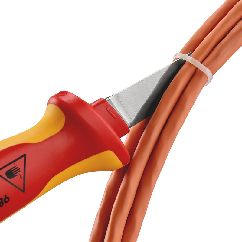 Draper 21489 KNIPEX 98 52 VDE Cable Knife with Multi-Component Handle, 190mm