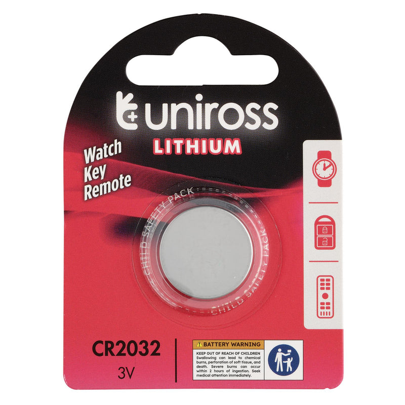 Draper 21595 Uniross Lithium Coin Cell CR2032 Battery