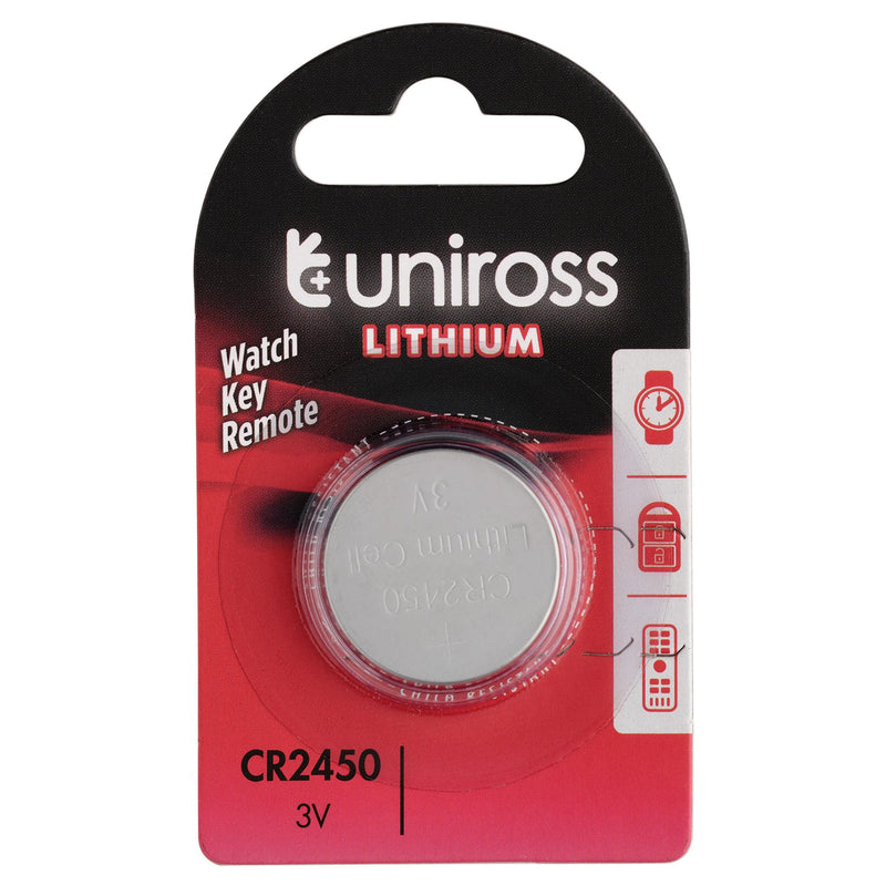 Draper 21596 Uniross Lithium Coin Cell CR2450 Battery
