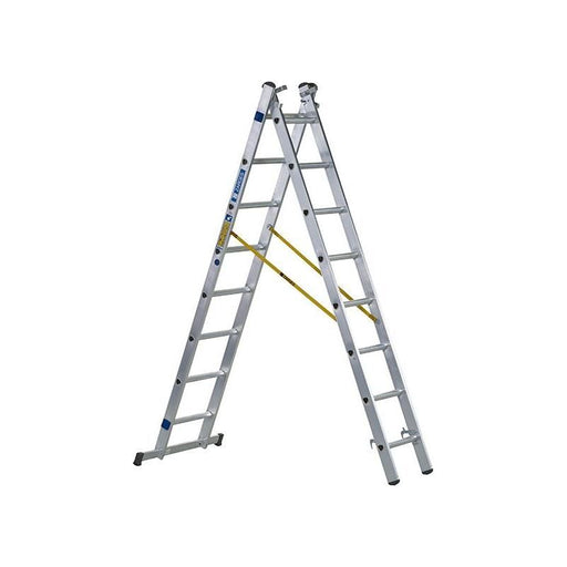 Zarges D-Rung Combination Ladder 3-Part 3 x 8 Rungs Zarges - RockBottom Northampton