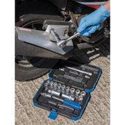 Draper 89558 Metric Socket Set, 3/8" Sq. Dr. (34 Piece)