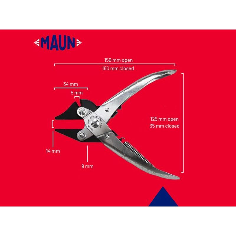 Maun Side Cutter Parallel Pliers with Return Spring 160mm Maun - RockBottom Northampton