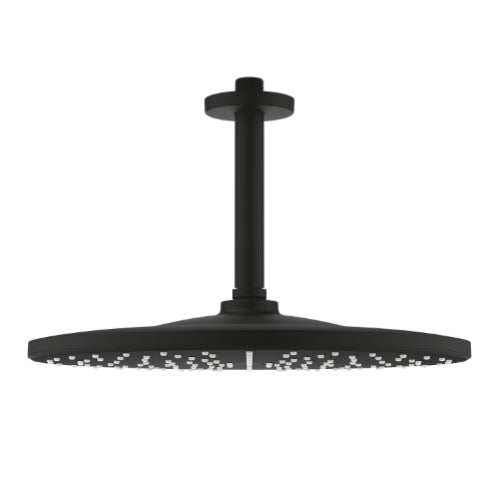 RainShower 1 Spray Ceiling Head and Arm - 310mm head - 9.5lpm Black