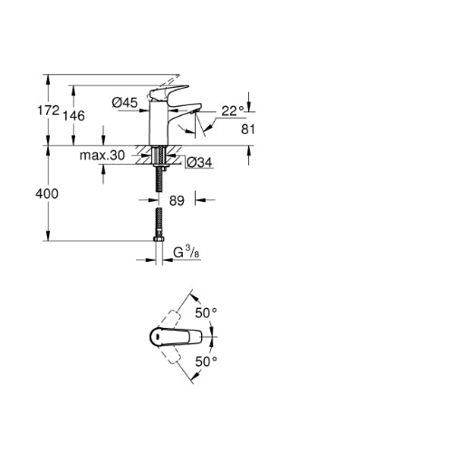 BauFlow Basin Mixer - Smooth Body Chrome