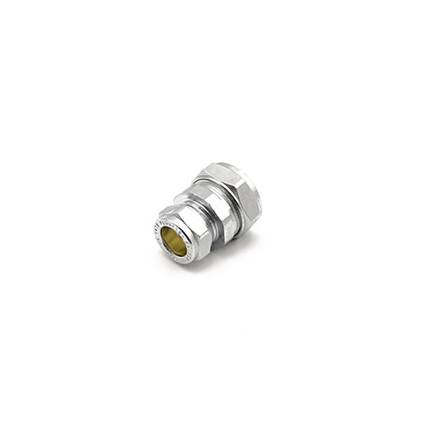 Prima Plus chrome comp reducing coupling 22 x 15mm