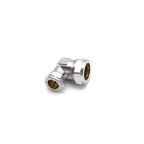 Prima Plus chrome comp reducing elbow 22 x 15mm