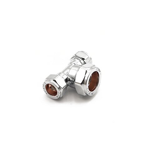 Prima Plus chrome comp reduced tee 15 x 15 x 22mm