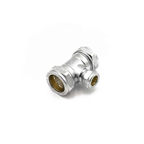 Prima Plus chrome comp reduced tee 28 x 28 x 15mm