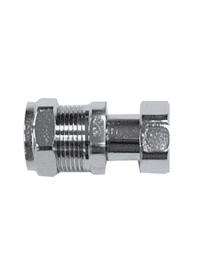 Prima Plus chrome comp straight tap connector 22mm x 3/4"