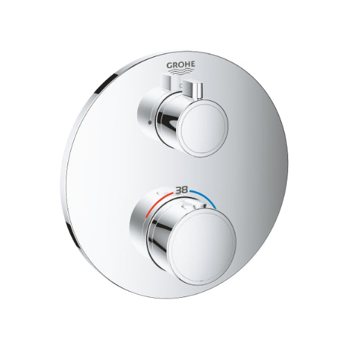 Grohtherm Thermostatic Trim 1 Outlet Round - req 35604 Chrome