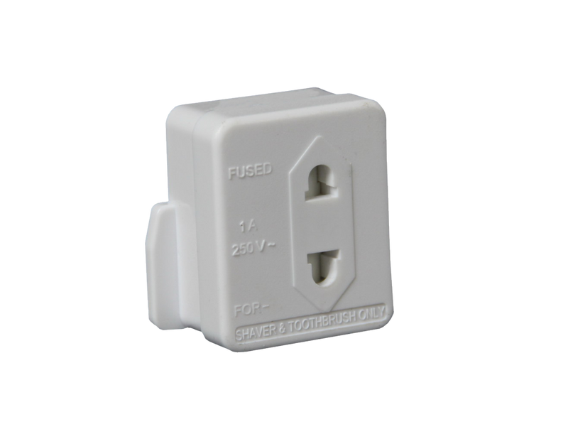 Securlec Fused Shaver & Toothbrush Adaptor 1 Amp Skin Packed