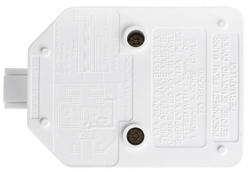 Masterplug Rubber Extension Socket White BS1363/13a