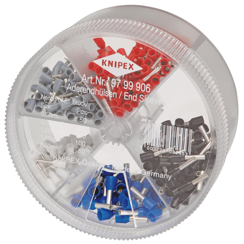 Draper 24633 KNIPEX 97 99 906 Assortment Boxes with 450 insulated Wire Ferrules 5 x Wire Ferrule Sets