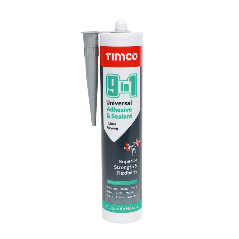 TIMCO 9 In 1 Universal Adhesive & Sealant Black - 290ml