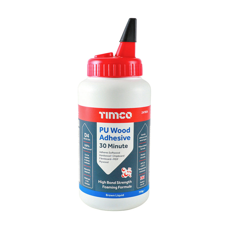 TIMCO 6 in 1 PU Wood Adhesive 5 Minutes Translucent Gel - 310ml