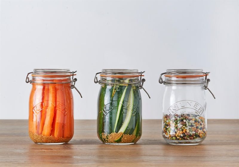 Kilner Clip Top Jar - Round 1L