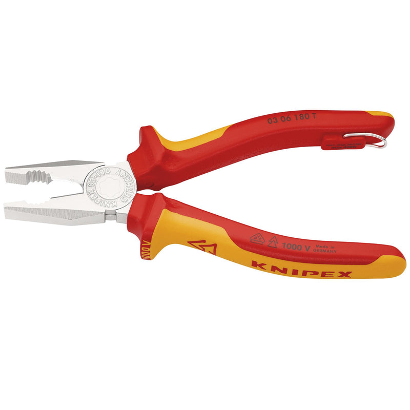 Draper 25157 KNIPEX 03 06 180 T BK Combination Pliers, 180mm