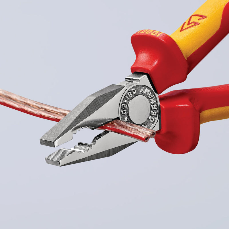 Draper 25157 KNIPEX 03 06 180 T BK Combination Pliers, 180mm
