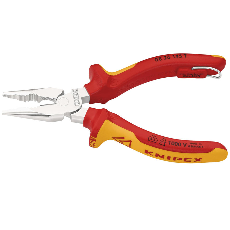 Draper 25159 KNIPEX 08 26 145 T BK Needle-Nose Combination Pliers, 145mm