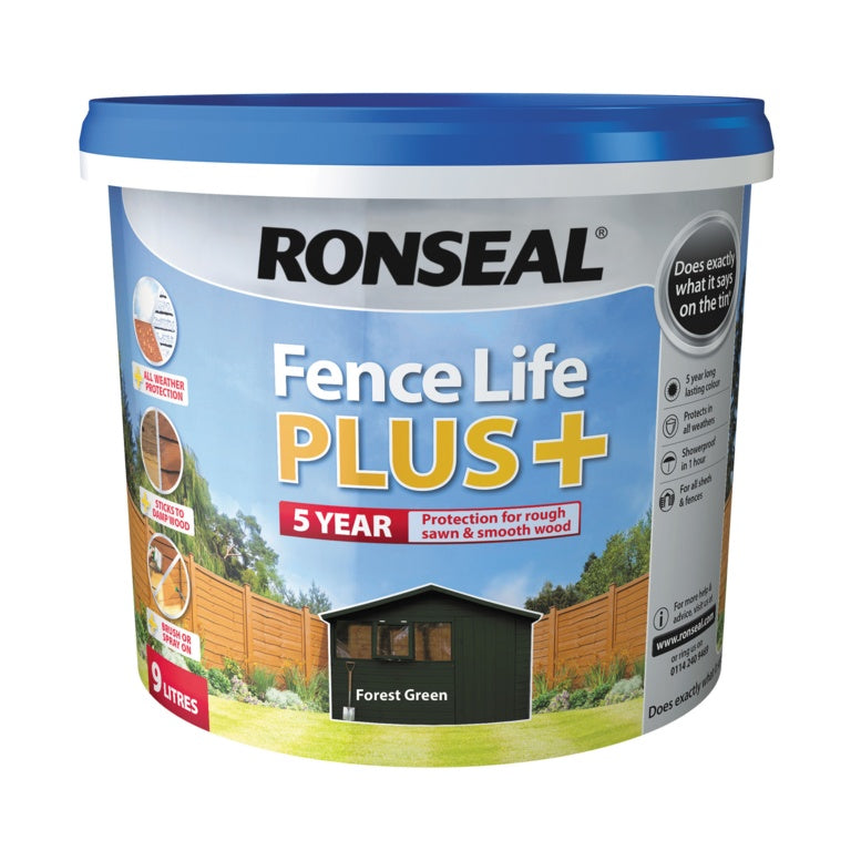 Ronseal Fence Life Plus 9L Forest Green