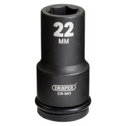 Draper 05054 Draper Hi-TORQ® Deep Impact Socket, 3/4" Sq. Dr., 22mm