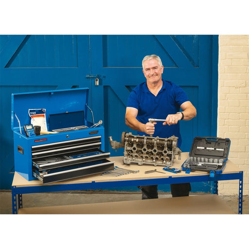 Draper Tool Chest, 4 Drawer, 26", Blue 14589 Draper - Town Tools 