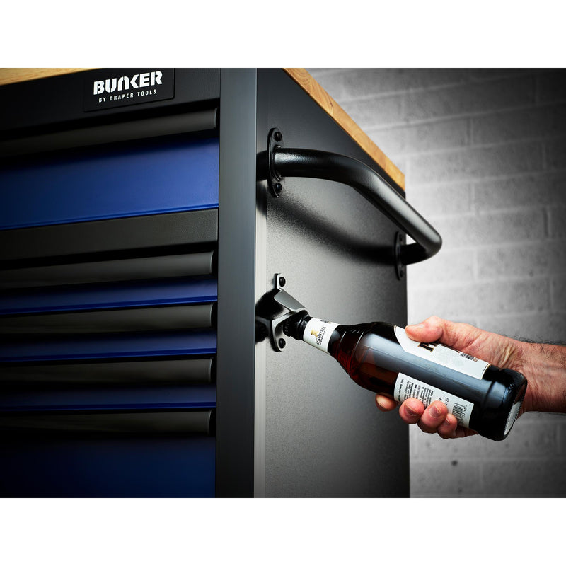 Draper 27336 BUNKER® 15 Drawer Workbench Roller Tool Cabinet, 61", Blue