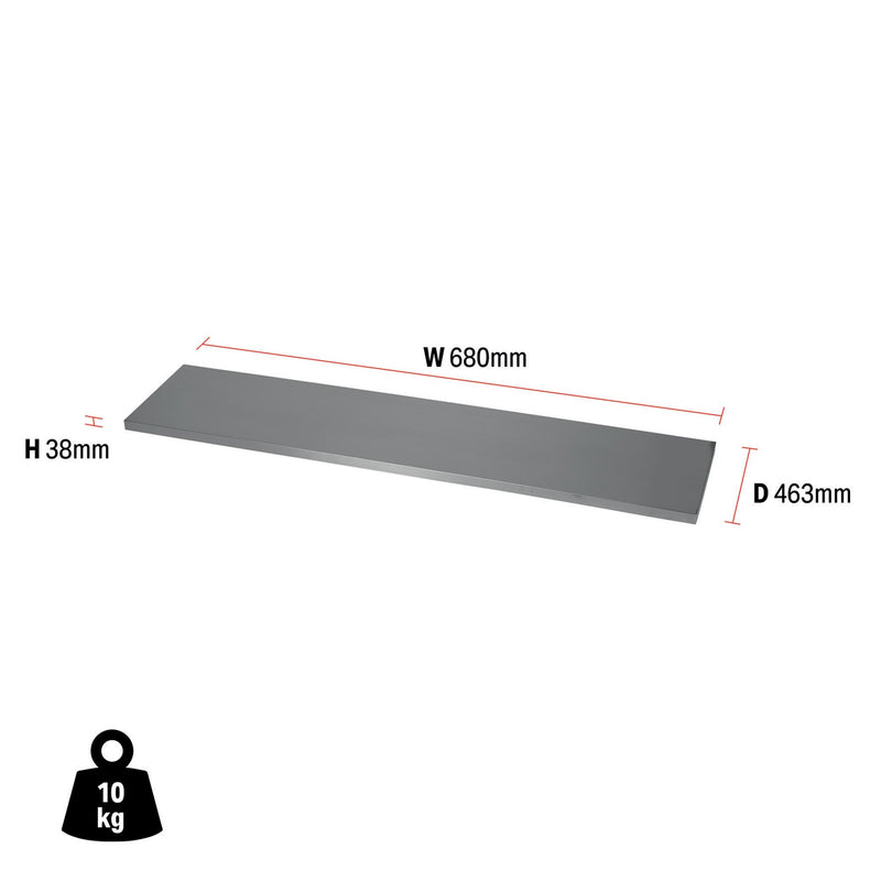 Draper 27383 BUNKER® Modular Stainless Steel Worktop, 680mm