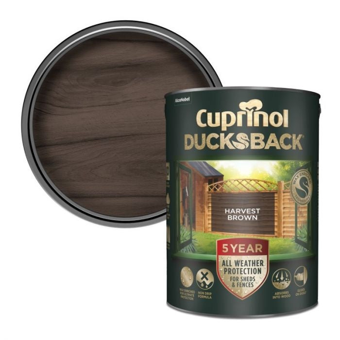 Cuprinol Ducksback 5L Harvest Brown