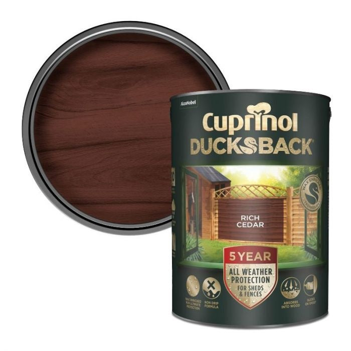 Cuprinol Ducksback 5L Rich Cedar