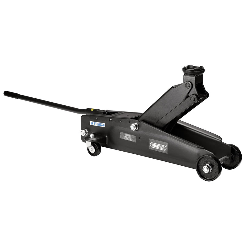 Draper 27635 Trolley Jack, 3 Tonne, Black