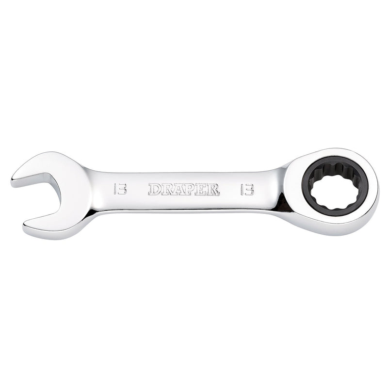 Draper 27891 Draper HI-TORQ® Metric Stubby Ratchet Combination Spanner, 13mm