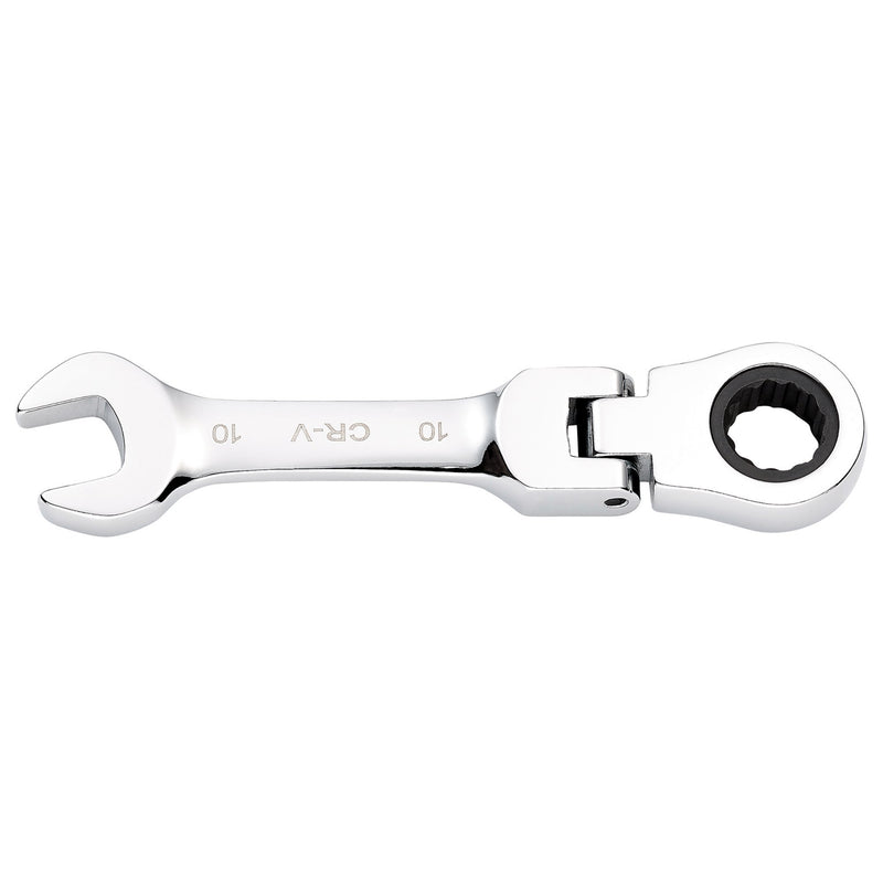 Draper 27965 Draper HI-TORQ® Metric Stubby Flexible Head Ratchet Combination Spanner, 10mm