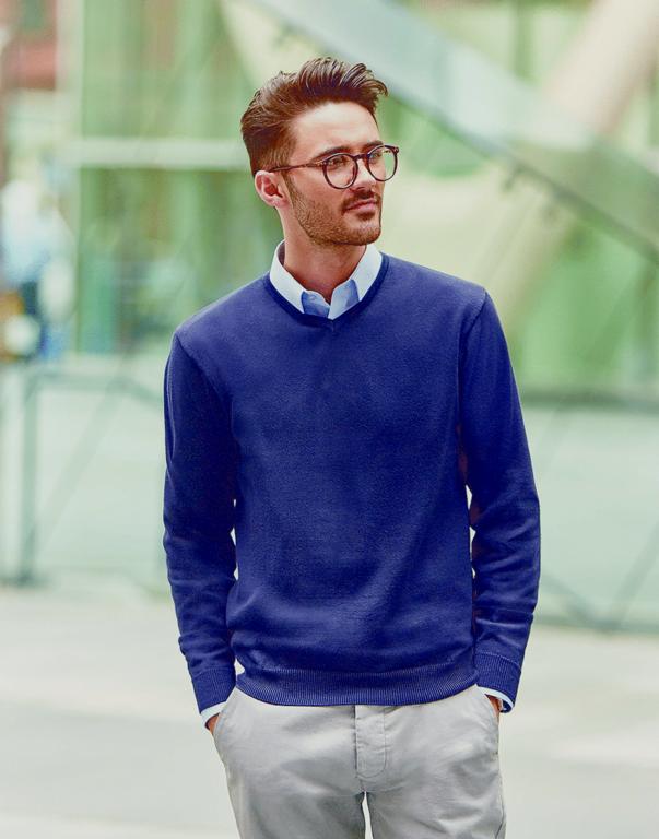Uneek Acylic Cotton Lightweight V-Neck Jumper XS