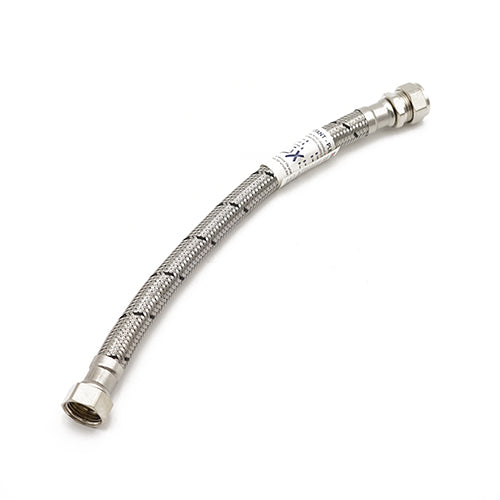 FLTC WRAS approved large bore flexible tap connector 15mm x 1/2" x 300mm long