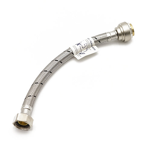 FLTC WRAS approved standard bore pushfit flexi tap conn 22mm x 3/4" x 300mm long