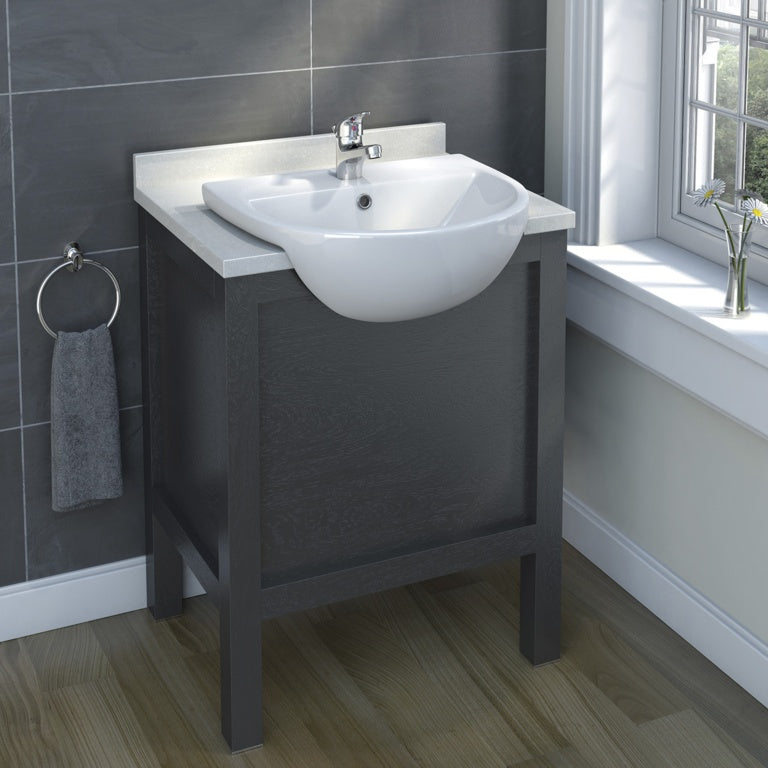 SP Cloakroom Collection Semi Recessed Basin 515mm W: 515mm D: 430mm