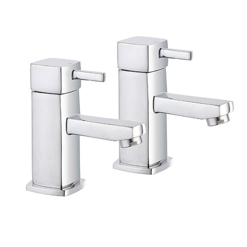 Fresssh Loui Basin Pillar Taps Chrome Pair