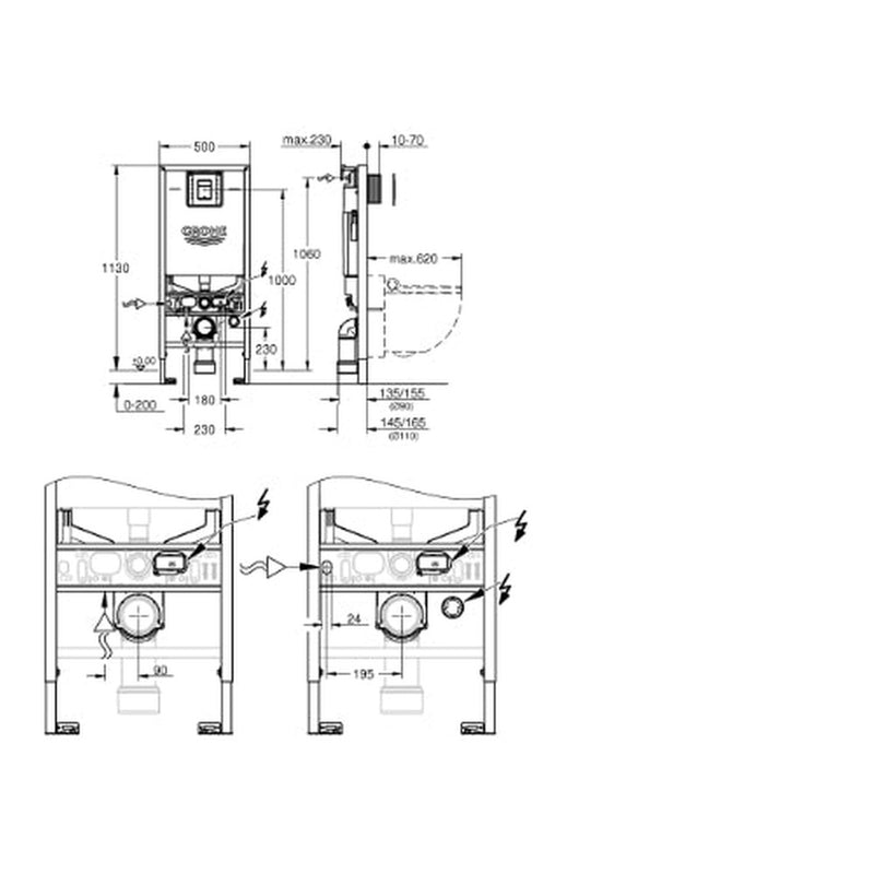 Rapid SLX Frame and Skate Cosmo Small Flush Plate - 1.13m