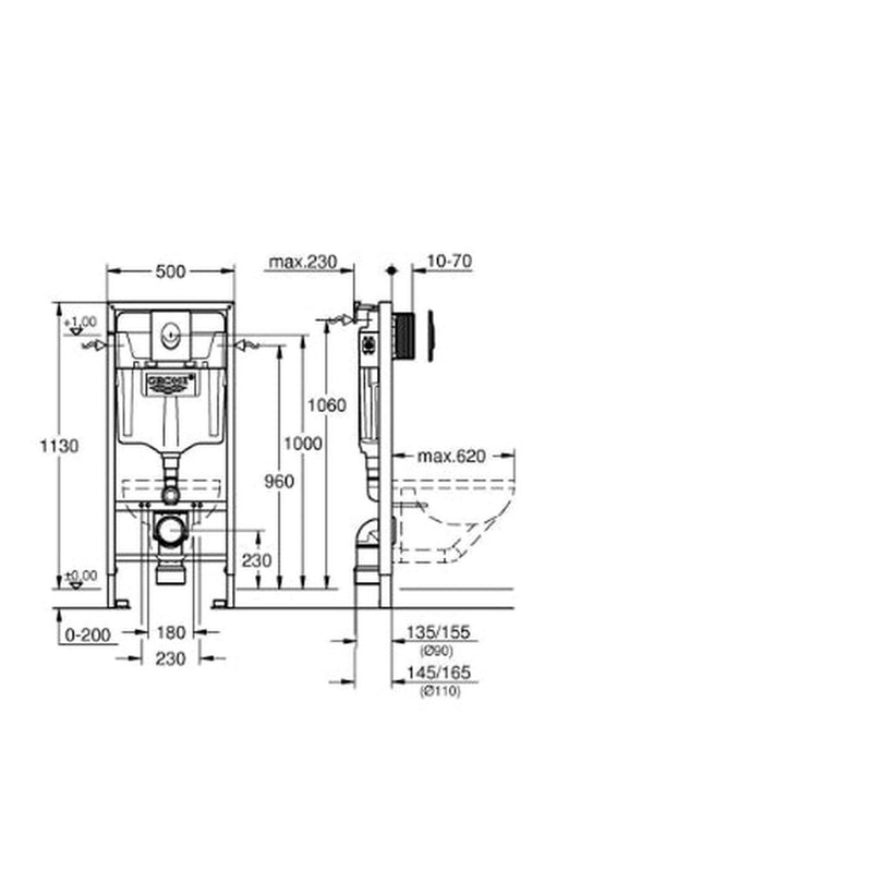 Rapid SL Frame and Skate Air Flush Plate - 1.13m