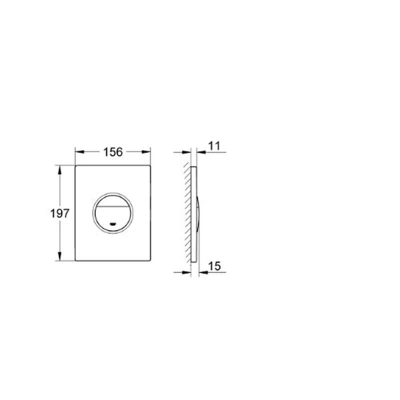 Nova Cosmopolitan Flush Plate Chrome