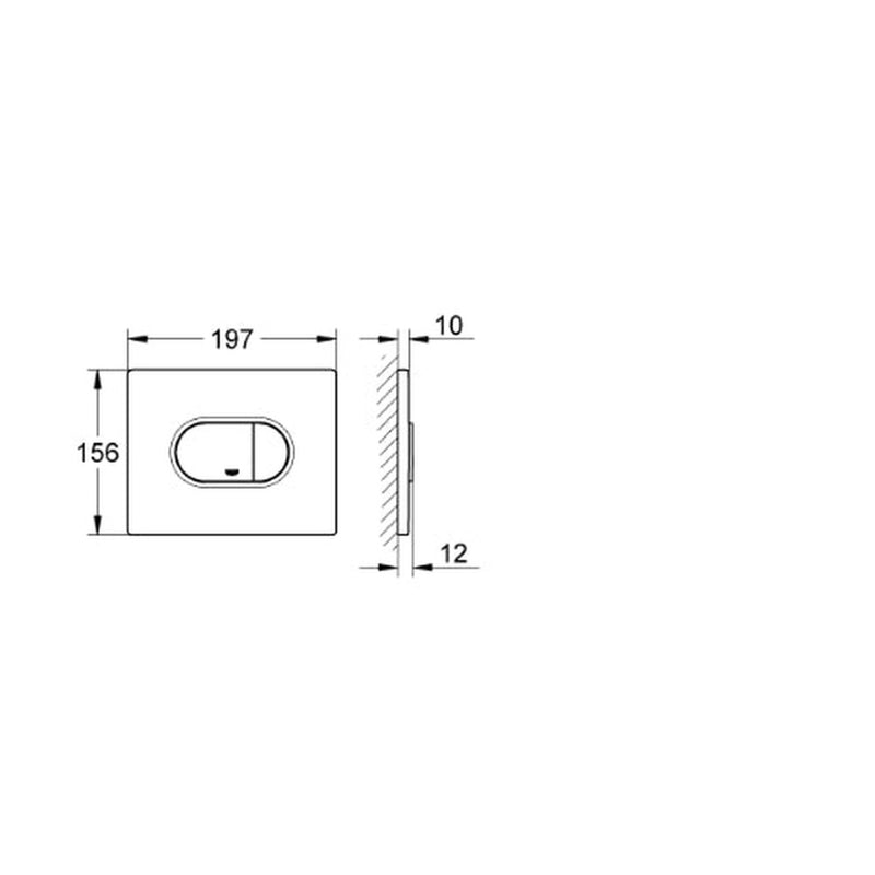 Arena Cosmopolitan Flush Plate Horizontal Installation Chrome