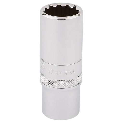 Draper HI-TORQ 12 Point Deep Socket, 3/8" Sq. Dr., 17mm 33013 Draper - Town Tools 